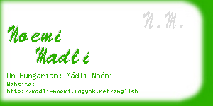 noemi madli business card