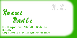 noemi madli business card